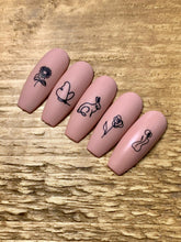 Load image into Gallery viewer, Abstract Minimalist Line Art Nail Decals