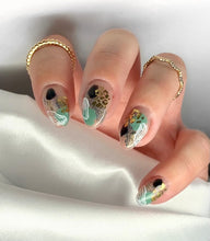 Load image into Gallery viewer, Animal Print Mix Nail Decals ~ Metallic Gold Foiled