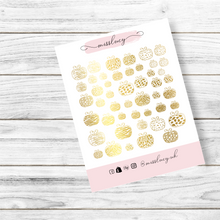 Load image into Gallery viewer, Animal Print Pumpkins Nail Decals ~ Metallic Gold Foiled