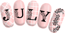 Load image into Gallery viewer, Floral Font ~ Typography Nail Stamping Plate