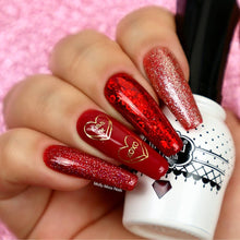 Load image into Gallery viewer, Love Hearts Metallic Gold Decals Foiled