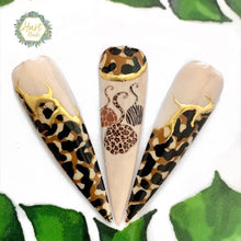 Load image into Gallery viewer, Animal Print Pumpkin Nail Decals
