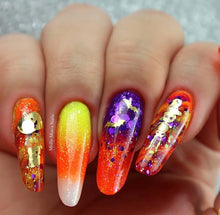 Load image into Gallery viewer, Halloween Nail Decals ~ Spooky Nails ~ Metallic Gold Foiled