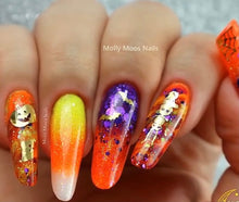Load image into Gallery viewer, Halloween Nail Decals ~ Spooky Nails ~ Metallic Gold Foiled