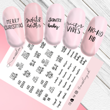 Load image into Gallery viewer, Winter Words Nail Decals