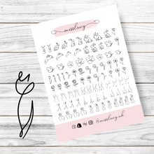 Load image into Gallery viewer, Abstract Minimalist Line Art Nail Decals