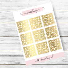 Load image into Gallery viewer, Daisies florals Metallic Gold Decals Foiled