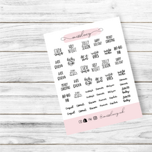 Load image into Gallery viewer, Winter Words Nail Decals