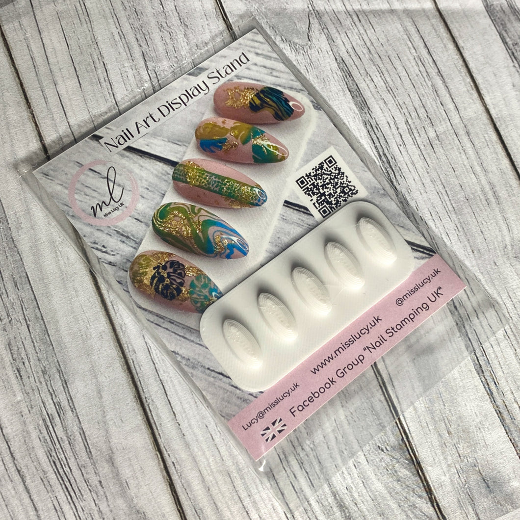 White Nail Art Display Stand