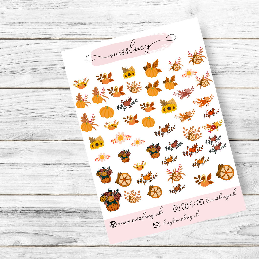 Pumpkin Patch Water Nail Decals