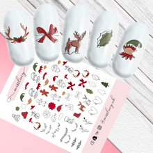 Load image into Gallery viewer, Abstract Christmas Nail Decals
