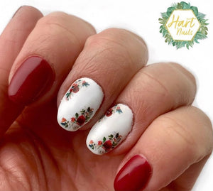 Festive Florals Nail Water Decals