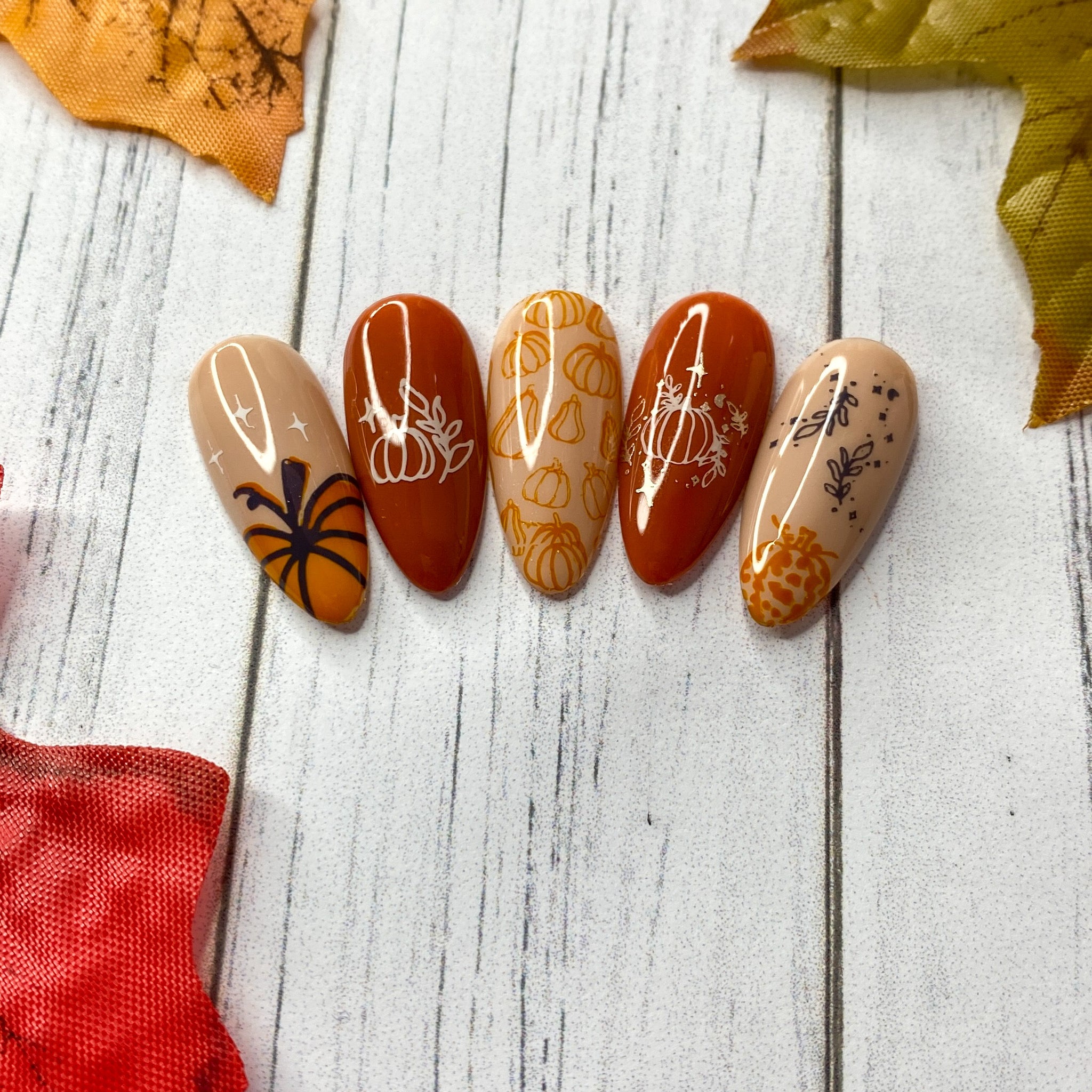 Pumpkins 01 Nail Stamping Plate MissLucyUK