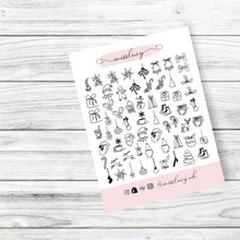 Load image into Gallery viewer, Line Art Minimalist Christmas Nail Decals
