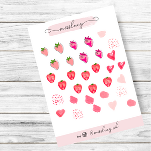 Abstract Strawberries Nail Decals